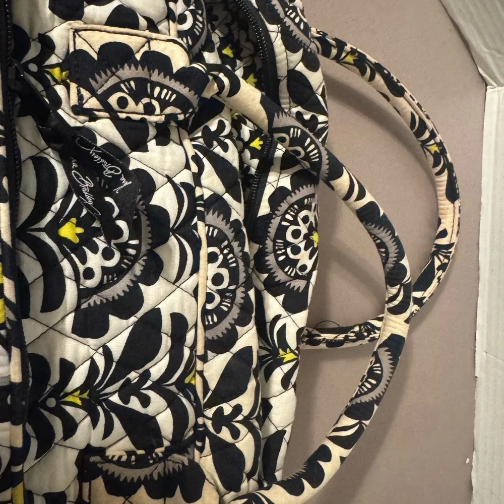 Vera Bradley Black and White Floral Duffle Bag